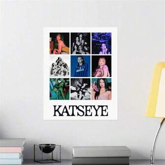 1 件 KATSEYE 艺术版画：全球女子组合帆布印刷海报墙饰，无框装饰，时尚卧室之选——音乐爱好者和收藏家的选择