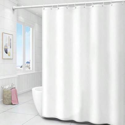 Tenda da doccia impermeabile di colore bianco tinta unita, tenda divisoria in poliestere moderna, per bagno, decorazione per la casa, decorazione autunnale, accessori per il bagno, ritorno a scuola