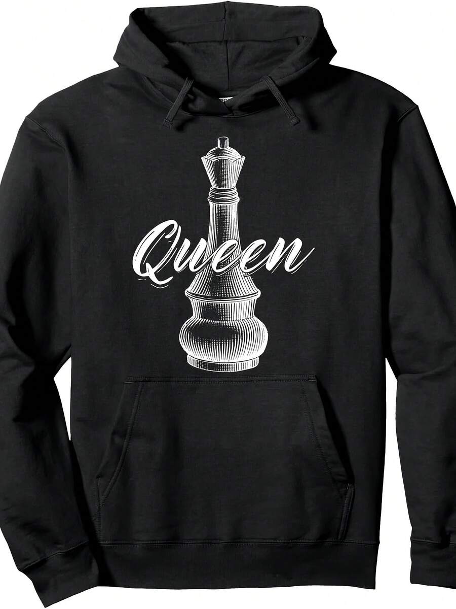 Queen And Queen Chess Piece Chess Player Pullover Hoodie - Style 10 - View 1