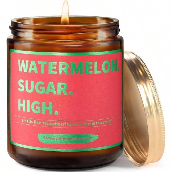 Watermelon Sugar High - Scented Candle Made With Natural Soy Wax - Candle - Merch - Present Idea - Music Themed Candle - Gifts Fans