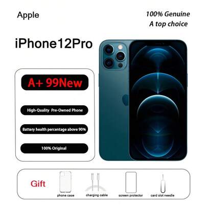 Apple A+级二手苹果iPhone 12 Pro，原装正品，近乎全新（99%新）；手机和保护壳均包含在内。
