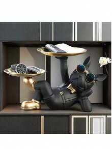 Soporte decorativo de perro de la suerte de Feng Shui de lujo para la entrada, sala de estar, dormitorio, gabinete de TV, regalo de inauguración de la casa, decoración del hogar - Multicolor - Ver 4