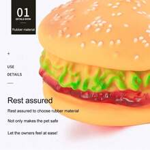 Relaxing Hamburger, Creative Stress-Relieving Toy With Slow-Rise Simulation Food! Perfect Choice For Birthday Gifts, Mother's Day, And Graduation Season! Squeeze And Squeeze Fun Toy - Orange - View 7