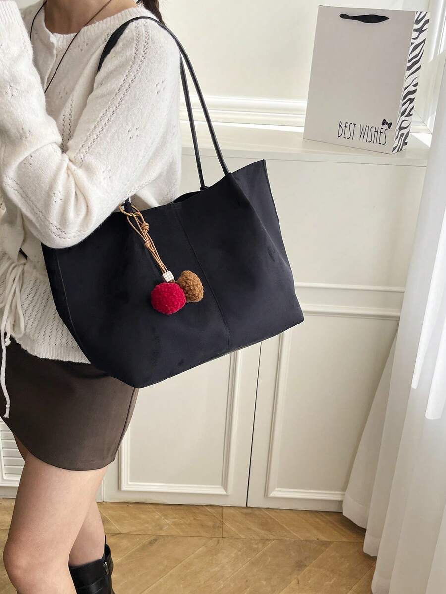 Große Kapazität Shopper, modische Schultertasche, Ins-Stil, Herbst/Winter