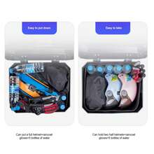 Cajón Trasero para Moto 45L con 2 Candados de  Impermeable para Casco y Equipaje, Accesorio Universal - Multicolor - Ver 7