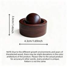 1pc Elegant Wooden Aroma Diffuser, Rotating Design, Natural Fragrance Carrier, Black Walnut And Beech Creative Essential Oil Diffuser, Car Aroma Ball, Multi-Purpose And Multi-Scenario, Suitable For Car And Bedroom Office Desks, Non-Flammable, Perfect Gift Choice, Enhance Air Quality, Home Fragrance