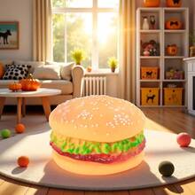 Relaxing Hamburger, Creative Stress-Relieving Toy With Slow-Rise Simulation Food! Perfect Choice For Birthday Gifts, Mother's Day, And Graduation Season! Squeeze And Squeeze Fun Toy - Orange - View 10