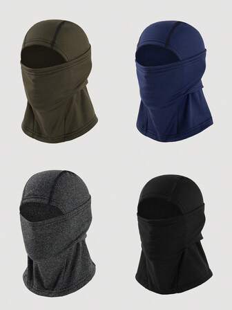 1 pieza Máscara facial cálida y a prueba de viento de unicolor de moda para niños