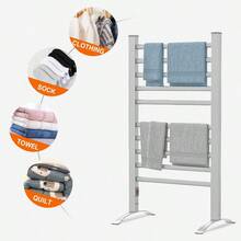 Heated Towel Rail Electric Towel Warmer Rack Freestanding Electric Rails Dryer Warmer Ladder Rack 10Bar
