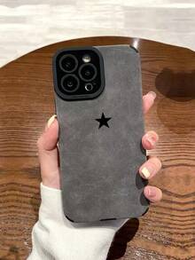 Funda de teléfono de PU con patrón de estrella de manzana, resistente a caídas, impermeable, a prueba de golpes y resistente a los arañazos - Multicolor - Ver 6