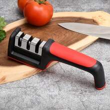 Professional Knife Sharpener, Equipped With High-Precision Whetstone, Tungsten Carbide Diamond And Ceramic Sharpening Stones - Non-Slip Handle, Fast And Durable Performance, Ergonomic Design, Durable Structure, Suitable For Home Chefs