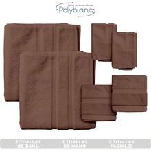 Juego de 6 Toallas de Microfibra de Secado Rápido para Baño, Gimnasio y Manos| Toallas de Baño Grandes, Toallas para Gimnasio y Toallas para Manos en un Juego de Baño - cafetería - Ver 8