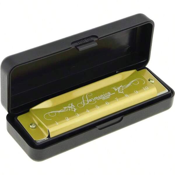 Blues Harmonica Mouth Organ, Diatonic Blues Harmonica Key Of C, 10 Holes 20 Tones, Silver