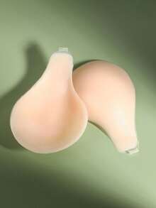 1 par de cinta adhesiva de silicona para levantar y dar soporte al busto de mujer de talla grande - Diseño de elevación y soporte, sujetador adhesivo de cobertura total, efecto de elevación natural, adhesivo cómodo, lavable a mano, adecuado para uso diario elegante y ocasiones especiales (sin partes metálicas visibles)