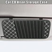 2pcs Car CD Visor Storage Cases Vehicle Sun Visor Organizer With 10 DVD Storage Sleeves Black With White Line{Inchcolor_nameinch:InchWhiteinch} - 白色的 - 查看 3