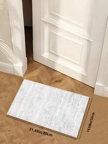 1PC Machine Washable Large - Size Modern Light Gray Textured Pattern Area Mat Rug Indoor Living Room Decorative Rug With Stylish Light Gray Textured Pattern Design Durable Easy Clean Floor Mat For Home Decoration Kitchen Rug