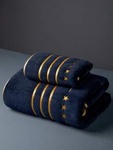 1 khăn tắm cỡ lớn, hình chữ nhật 86*170cm, thêu họa tiết ngôi sao, nhiều màu sắc, chất liệu sợi polyester, màu trơn tối giản, hoặc khăn bếp/khăn mặt/khăn tay 34*75cm, dành cho người lớn, thấm hút tốt, nhanh khô và mềm mại, thích hợp cho phòng tắm, khách sạn, phòng tập thể dục, du lịch ngoài trời, tiệc tùng, quà tặng ngày lễ, bãi biển, salon, spa. - Nhiều màu - Xem 9