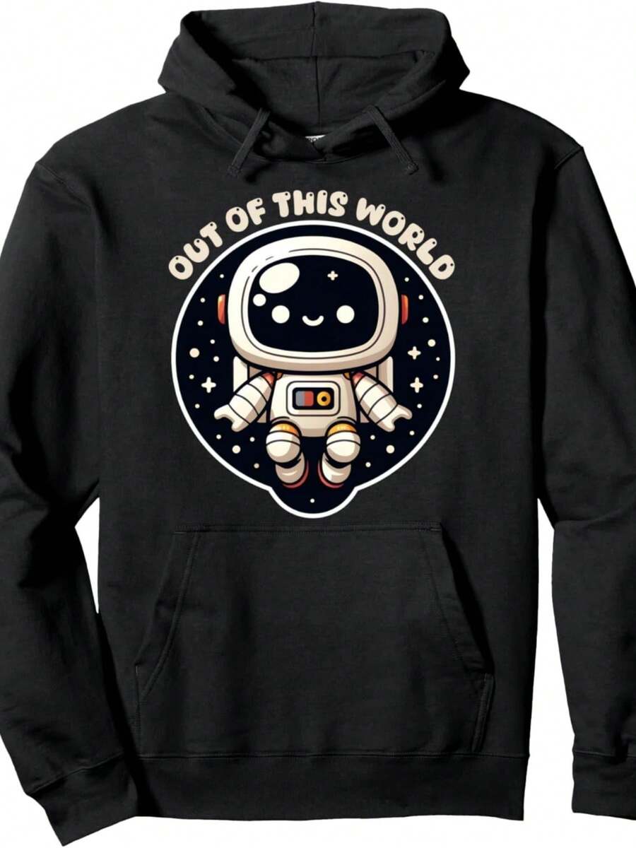 Out Of This World Robot Astronaut Outer Space Kawa Pullover Hoodie - 款式1 - 查看 1