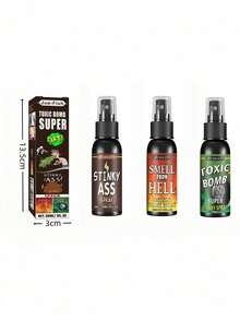 Jue-Fish 1pc/3pcs Set Prank Fart Spray, Gag Gift, Halloween Prank Item, Poop, Bomb Scent Joke, Halloween, Christmas Gag Gift (Ideal Gift For Carnival)