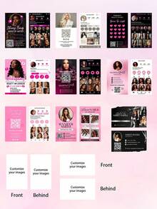 Custom 200/500/1000pcs Personalized Business Cards-11 Styles, Personalized Professional Work Cards, Suitable For Online Marketing And University Style, Beauty Salon, Hair Salon And Nail Art Business Cards,Exclusive Customized VIP Cards, Fashionable Office And Social Style Waterproof Surface Pattern Customization Customized Business Cards,Junior High School Students, Middle School Students, High School Senior High School Students, College Students, University Students, Freshman, Sophomore