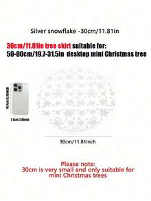 1pc-Faux Fur Christmas Tree Skirt White Plush Skirt For Merry Christmas Party Christmas Tree Decoration