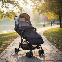 婴儿推车保暖脚套，通用婴儿推车睡袋，户外防风防水脚套，可拆卸多功能座垫 - 彩色 - 查看 3