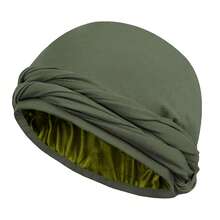 Unisex Solid Color Double-Layered Turban With Braided Design - Versatile Fashion Headwear For Casual Comfort, Soft & Breathable Daily Wear Accessory