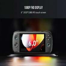 Ayn-Odin 2 Pro Retro Portable Gaming Console, 6-Inch Touchscreen Video Player, Android 13, 12GB + 256GB, Wukong, Myth, PSP, PS2, Gift - 灰色 12G 256G - 查看 6