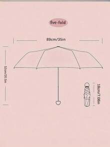 1pc Lightweight & Compact 6-Rib Umbrella, Designed For Women, Provides Rain And Sun Protection, Highly Portable - Multicolor - View 6