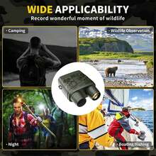 3" Screen Night Vision Binoculars With 32GB SD Card & 5000mAh Rechargeable Battery, Supports Photo/Video Capture And Playback, Suitable For Camping And Outdoor Activities, Black/Olive Green