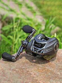 SOUGAYILANG 1 PC Silver-Gray Left-Handed Metal Baitcasting Reel With 11+1BB, 6.3:1 Gear Ratio, Max Drag 5.5kg, Adjustable Magnetic Brake , For Freshwater And Saltwater Fishing. - Silver - View 10