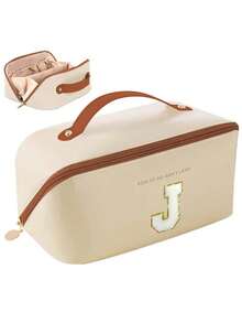 Premium PU Travel Cosmetic Bag,With Letter Cosmetic Storage Bag, Large Capacity Layered Cosmetic Bag, Zipper Bag, Portable Travel Organizer Multifunctional Waterproof Bag,Cosmetics Organization And Storage,Travel Accessories, Travel Essentials, Cruise Essentials, Jewelry Storage, Lip Oil Storage, Nail Polish Storage, Valentine's Day Gift, Bridesmaid Gift, Birthday Gift, Friend And Teacher Gift, Holiday Gift, Mother Gift,Gift For Women,Gifts For Women,Christmas Gifts,Gift Ideas For Women