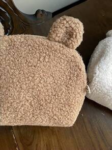 1 Stück personalisierte Damen Plüsch Kosmetiktasche, weicher Reißverschluss Make-up Beutel, Reise Kulturtasche mit großer Kapazität, tragbare Make-up Aufbewahrungsorganizer, Organizer für tägliche Notwendigkeiten, Geschenk und Reiseessentiell