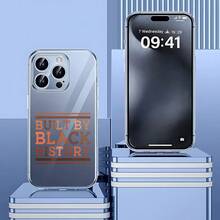 Carcasa transparente de teléfono móvil de moda Cubierta de teléfono transparente para iPhone con diseño de texto Built by Black History en color gris con detalles en naranja ideal para uso diario y expresión cultural - transparente - Ver 1