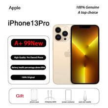 Apple A+，二手苹果iPhone 13Pro，原装正品，全新（99%新）；手机，电话，赠送膜壳保护套 - 金色 - 查看 2