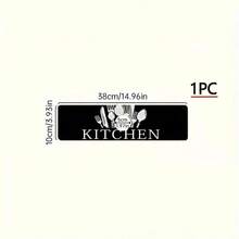 1 Piece Christmas Retro American Kitchen Faucet Mat Black And White Tableware Kitchen Pattern, Pool Countertop Absorbent Drying Mat, Suitable For Decorative Drying Mat, Suitable For Home Kitchen, Cafe, Shopping Mall Pool Countertop Decoration - 5.51x23.62英寸 - 查看 6