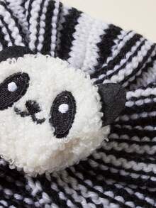 1 Peça Gorro de Malha Preto Macio e Confortável para Bebê Recém-Nascido Menina, Adequado para Uso Diário - Multicolorido - Visão 5