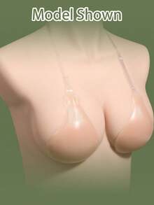 1 par de cinta adhesiva de silicona para levantar y dar soporte al busto de mujer de talla grande - Diseño de elevación y soporte, sujetador adhesivo de cobertura total, efecto de elevación natural, adhesivo cómodo, lavable a mano, adecuado para uso diario elegante y ocasiones especiales (sin partes metálicas visibles)