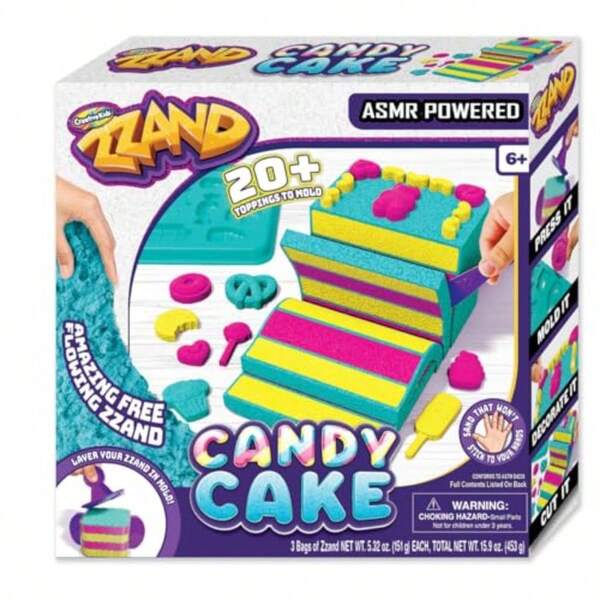 Candy Cake  ASMR Powered Sensory Play