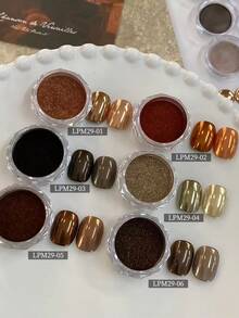 New Colorful Mirror Powder Nail Gel Powder For DIY Manicure, Suitable For Autumn/Winter