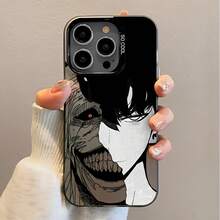 Funda para 16, 15, 14, 13,12, 11 Pro XXR xsmax 8 Plus - Anime Hot Leveling Anticaídas con Respaldo Mate17  17promax - Negro - Ver 3