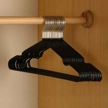 YITU 10/20pcs Metal Hangers, Plastic-Coated Hangers, Rust-Proof Dry & Wet Use Adult Clothes Drying Rack, Iron Art Hangers, Upgraded Non-Slip Seamless Coat Hanger, Suitable For Bedroom, Balcony, Outdoor Drying - Multicolor - View 9