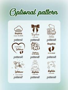 Custom Wooden Collectible Box With Cartoon Pattern, Personalized Teeth Decorative Box, Customized Name Wooden Fetal Hair Box, Customizable Deciduous Teeth Box, Home Decor Gifts, Christmas, Christmas Gifts, Bedroom, Versatile, New Mother Souvenir Gifts, Dad, Family, Friends - Style B - View 6