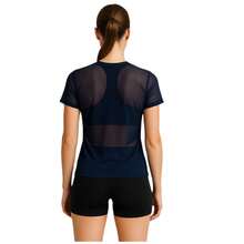Women's Blouse, Transparent Tulle T-Shirt, Gym/Fitness - 藏蓝色 - 查看 3