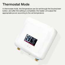 Calentador de agua instantáneo de 5500W, eléctrico, sin tanque, montaje en pared, pantalla LED, con modo termostato y ajuste de potencia, para cocina o baño - Multicolor - Ver 9