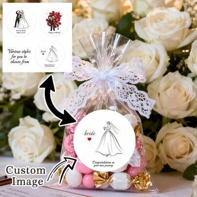 Custom Stickers, Round Stickers, Wedding Stickers, Wedding Season, Envelope Stickers, Candy Stickers, Thank You Stickers, Envelope Seals, Gift Stickers, Box Stickers, Packaging Stickers, Thank You Stickers, Classic Shape Stickers