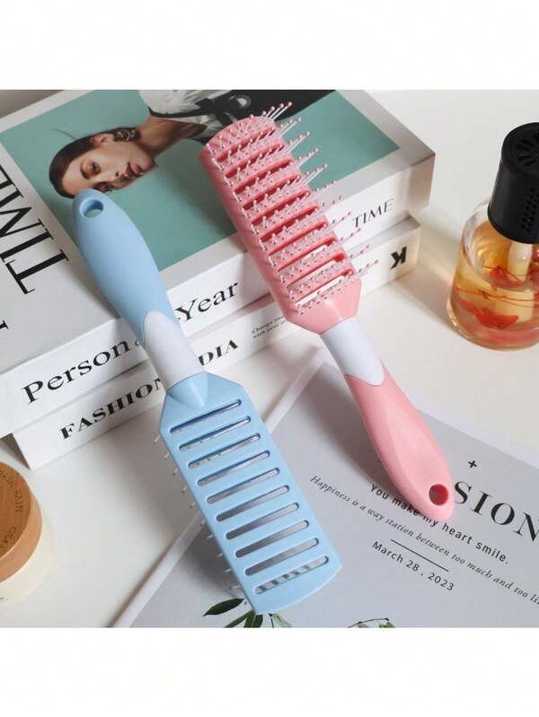 Men And Women's Household Large Curved Comb Fluffy Styling Rib Comb Ladies Special High Skull Artifact Curling Hair