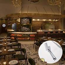 1pc Stainless Steel Pasta Tong, Food Clip, Suitable For Buffet And Home, Durable Kitchen Utensil