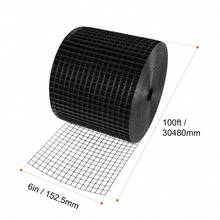 6 Inch X 100ft Solar Panel Bird Guard, Critter Guard Roll Kit With 100pcs Aluminum Alloy Fasteners, Solar Panel Guard With Rust-Proof PVC Coating, 1/2 Inch Wire Roll Mesh - Black - View 10