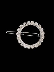 1pc Elegant Round Zinc Alloy Snap Hair Clip, Gifts, Travel, Gifts For Women, Hair Stuff, Stocking Stuffers, Stocking Fillers, Stocking Stuffers For Women, Stocking Fillers Women Christmas Gifts, Christmas Stocking Fillers, Gifts For Women, Stocking Stuffers For Adults, Stocking Fillers For Adult, Hair Stuff, Women's Accessories, Stocking Stuffer, Coming-Of-Age Hair Accessory, Christmas Hair Accessories, Gift Ideas For Women, Beauty Stocking Fillers, Christmas Gifts For Women, Head Accessories - Multicolor - View 6